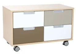 Quadro S reol med hjul 2 rom