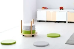 Quadro sitteputer lys grå, 5 stk