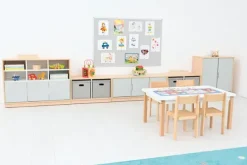 Quadro stor dør til yttervegg beige