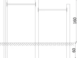 Robinio fitness kolbøttestativ dobbel