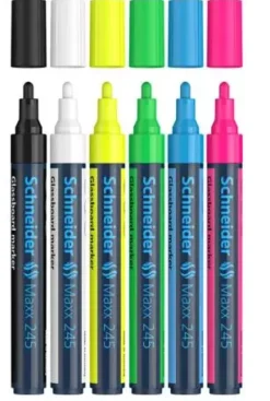 Schneider Maxx 245 glass board merkepenn