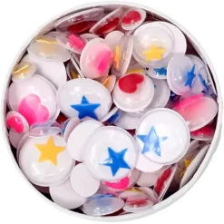 Selvklebende hjerter og stjerner