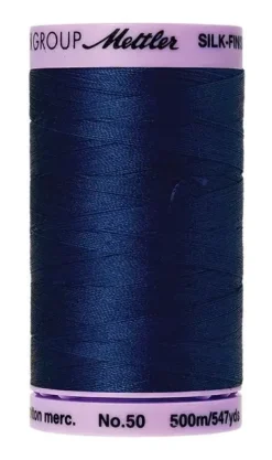 Silk-finish sytråd bomull blå