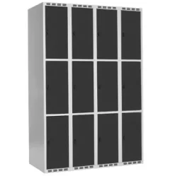 SMG garderobeskap 3-delt 4 søyler antr.