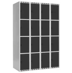 SMG garderobeskap 4-delt 4 søyler antr.