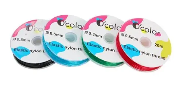 Smykketråd elastisk fargemix