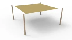 Solseil firkantet med stolper