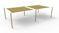 Solseilkombinasjon med 2 firkantseil