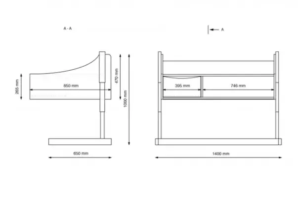 Stellebord uten vask