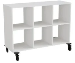 Stig reol 6 rom liggende åpen hvit