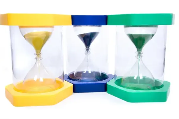 Stort timeglass 5 minutter