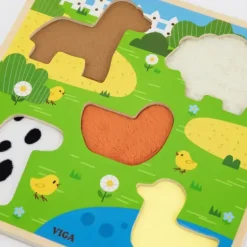 Taktilt blokkpuslespill bondegård