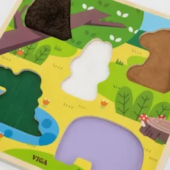 Taktilt blokkpuslespill dyr