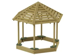 Terra sekskantet sandkasse med tak