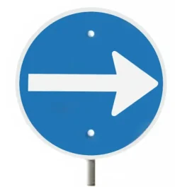 Trafikkskilt kjøreretning høyre