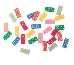 Transparente dominobrikker