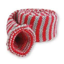 Tubestrikk grå/rød