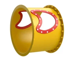 Tunnelsklie rett rør med vinduer gul