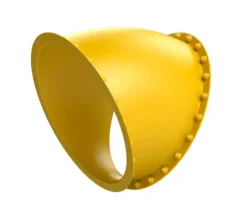 Tunnelsklie rørelement 45° vinkel gul