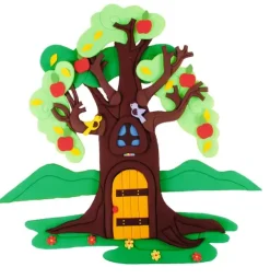 Veggdekorasjon epletre i 4 årstider