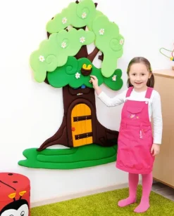 Veggdekorasjon epletre i 4 årstider