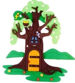 Veggdekorasjon epletre i 4 årstider