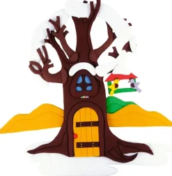 Veggdekorasjon epletre i 4 årstider