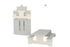 Vegghengt bord med benker