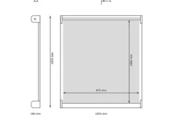 Vegghengt staffeli med magnetplate